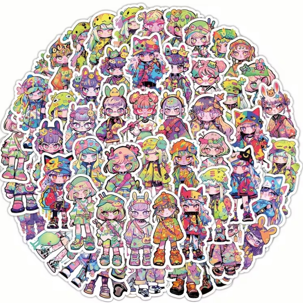 62pc Cool Girl Sticker Set | Kawaii Street Style